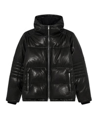 Keoni leather padded jacket - Black