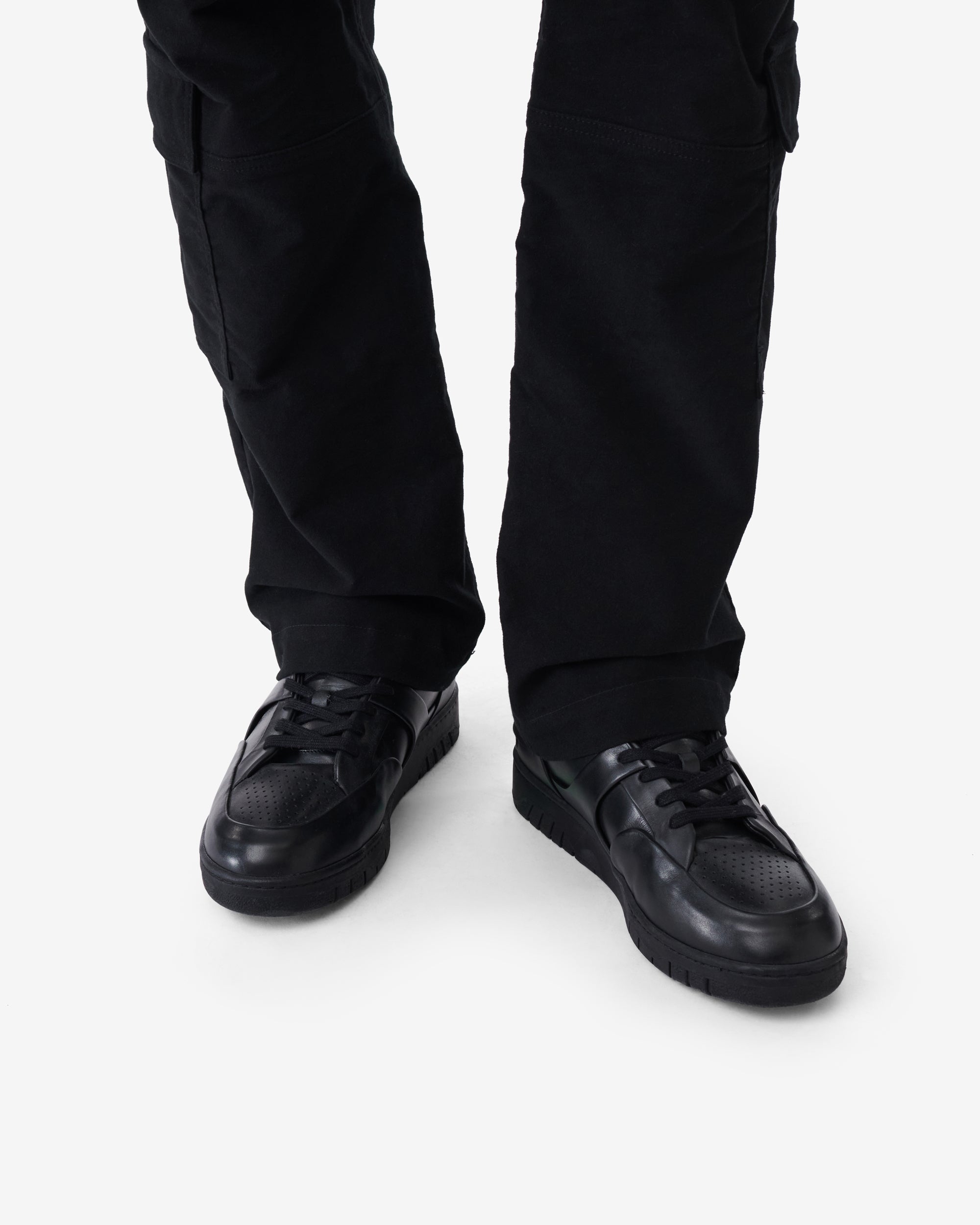 Alex leather trainers - Black