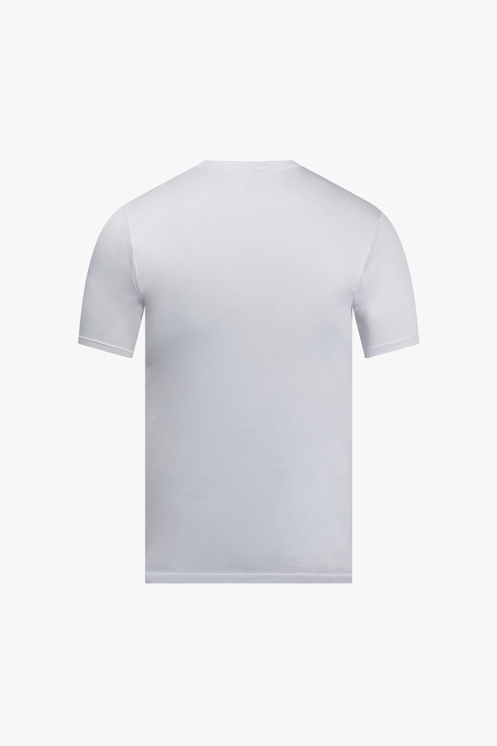 T-shirt à encolure ronde côtelée - Blanc
