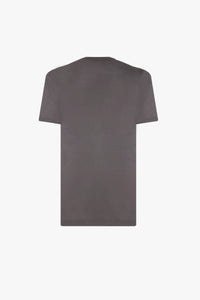 T-shirt à col rond côtelé - Gris