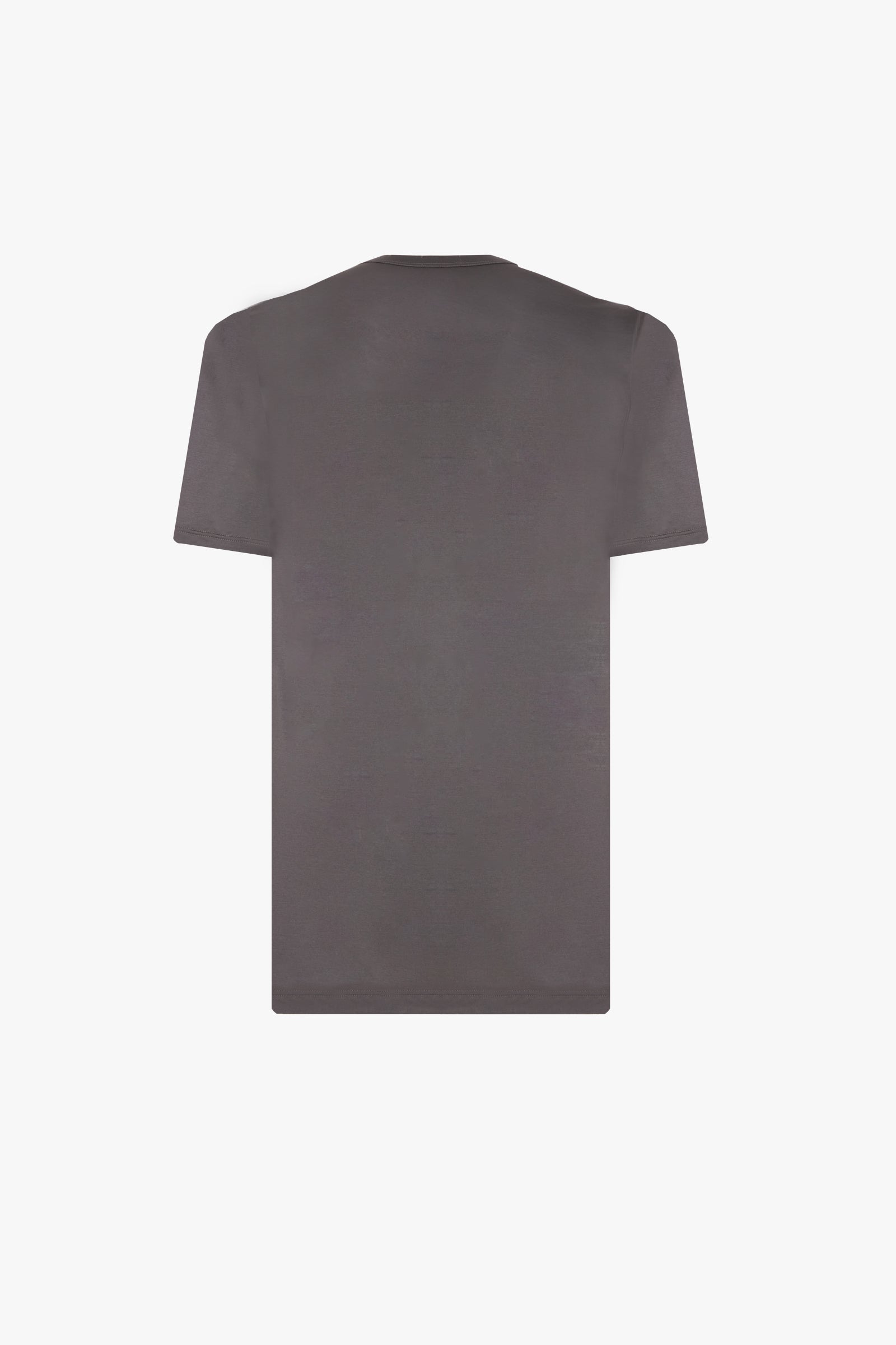 T-shirt à col rond côtelé - Gris