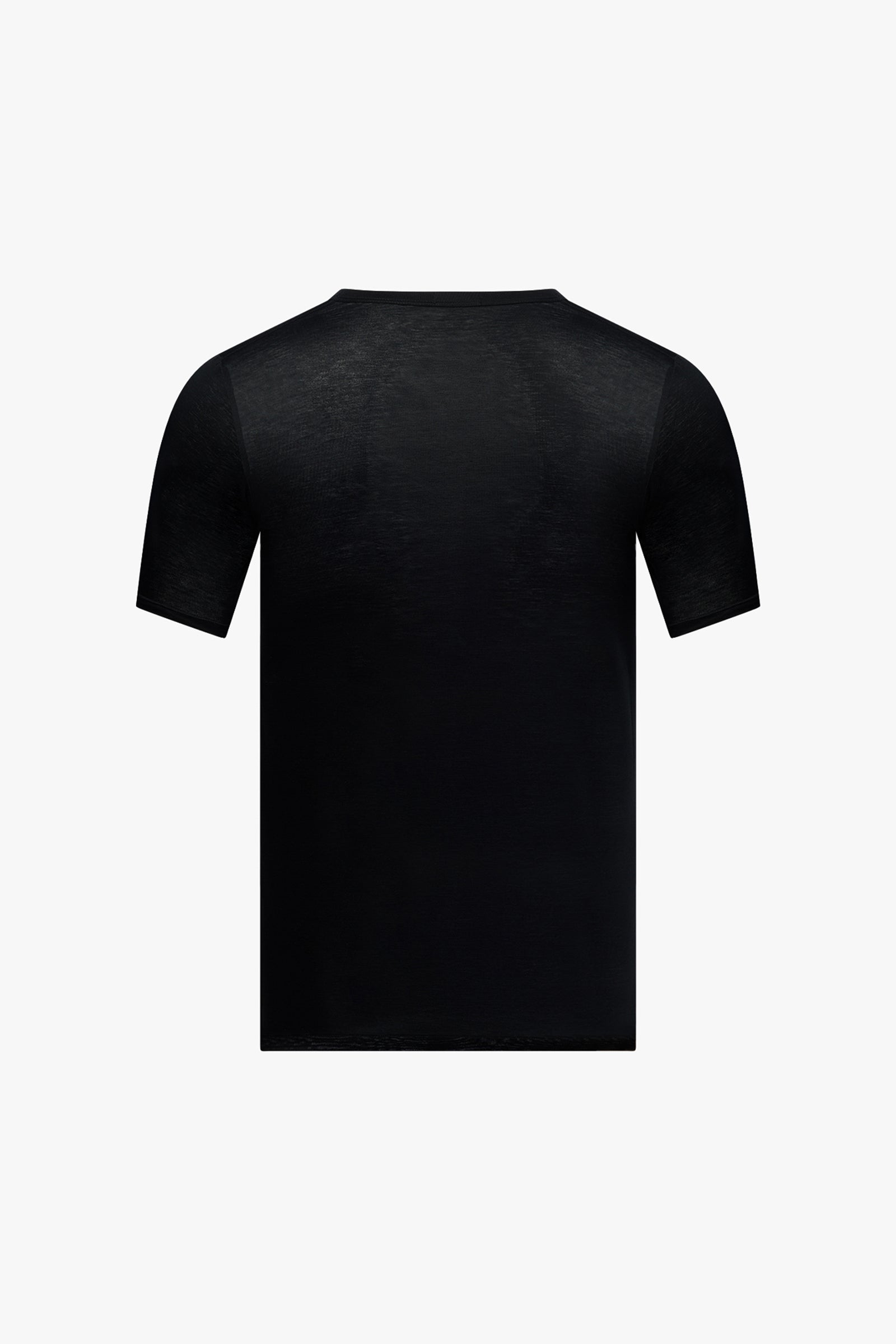T-shirt à col V maille texturée - Noir