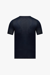 T-shirt à col V - Bleu