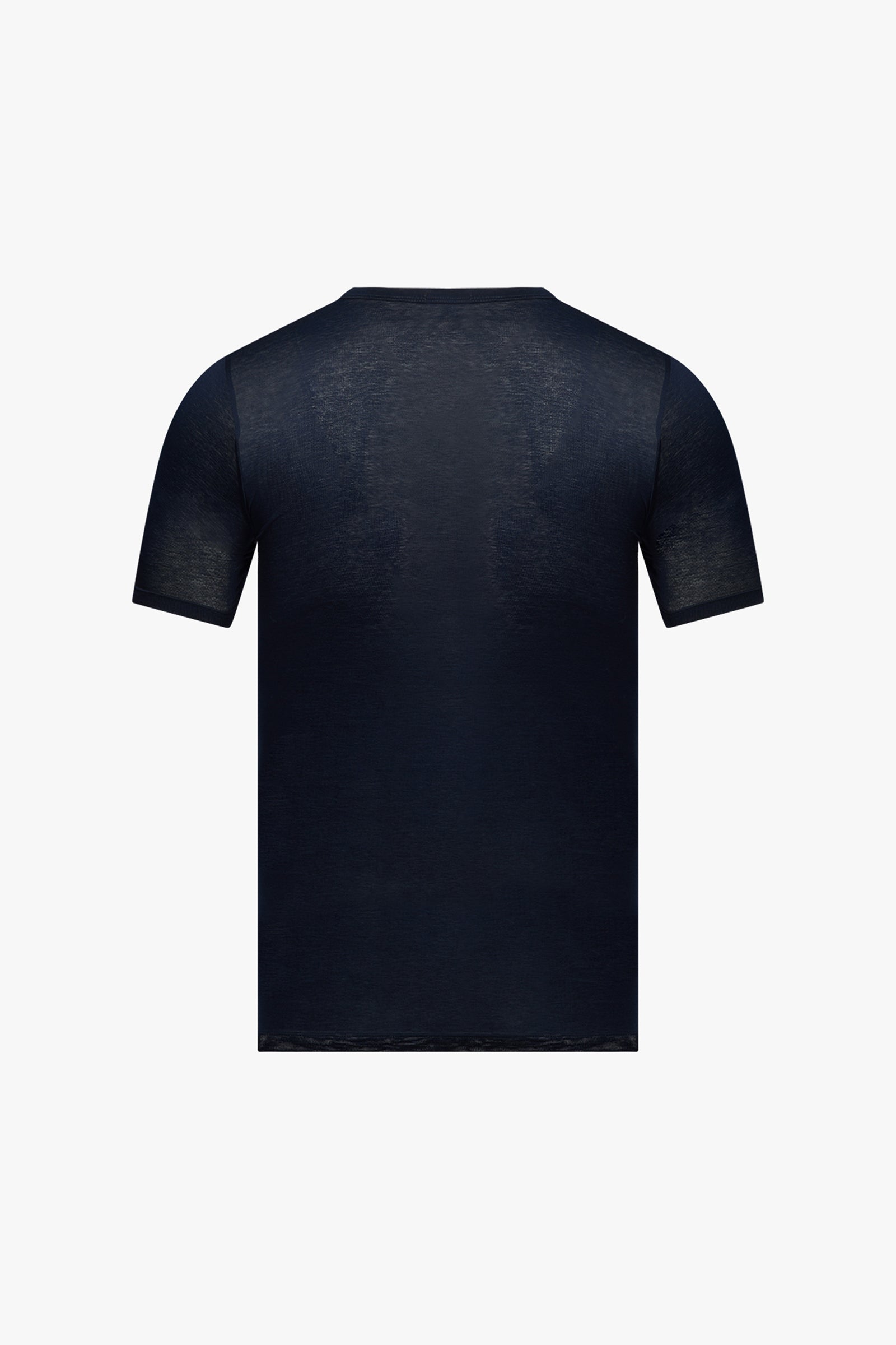 T-shirt à col V - Bleu