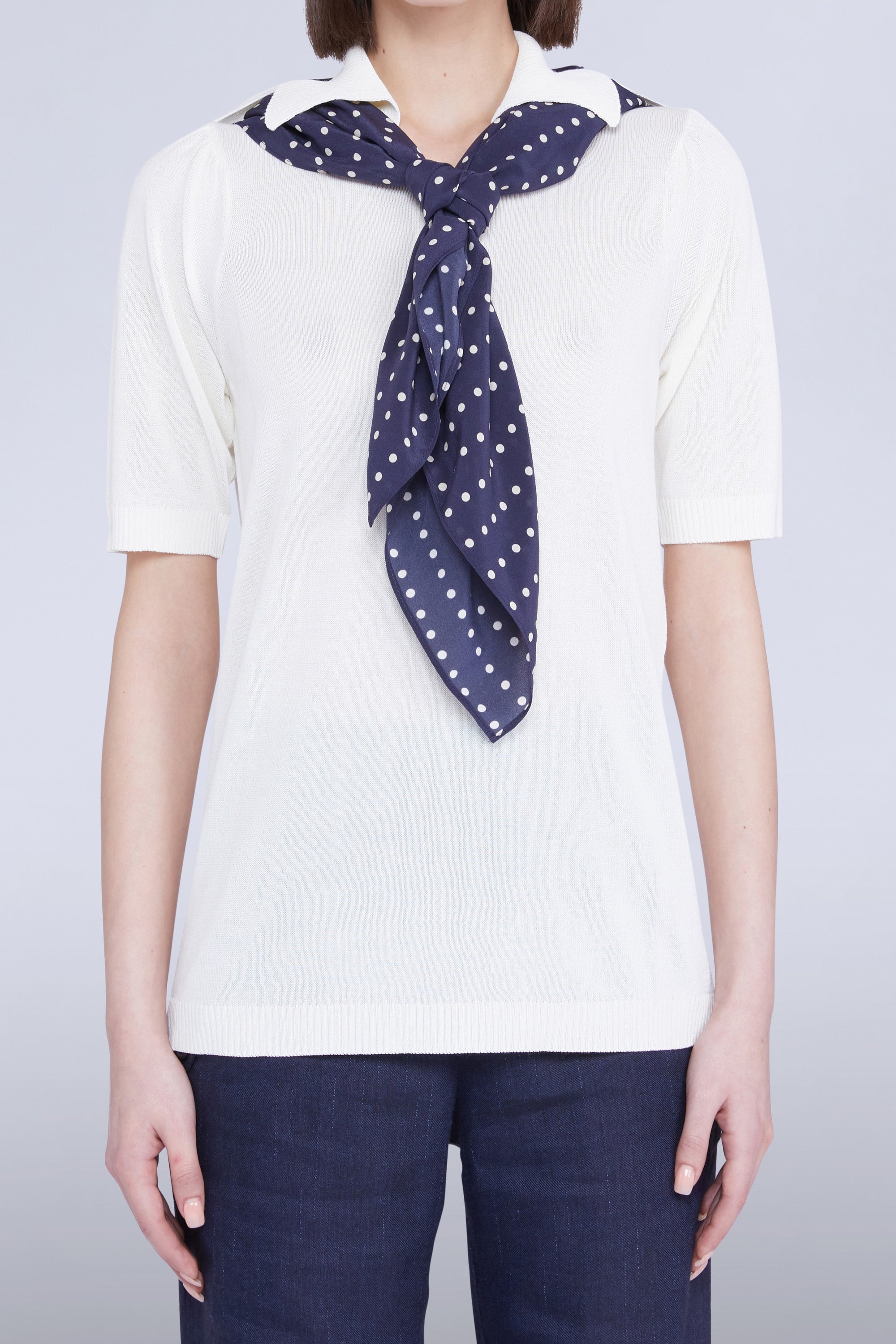 POLO EN MAILLE BLANC