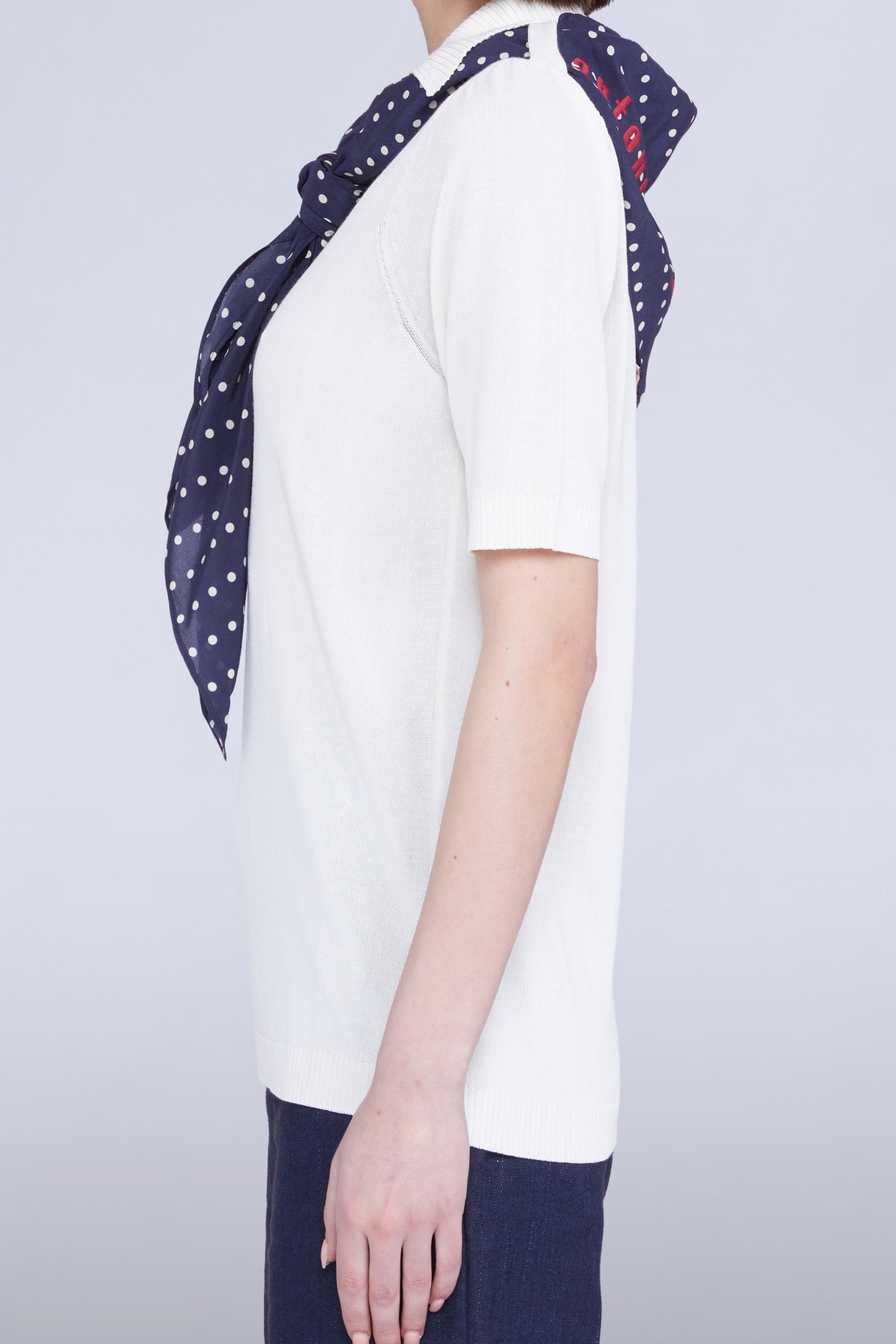POLO EN MAILLE BLANC