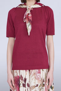 Polo en maille - Bordeaux Rose
