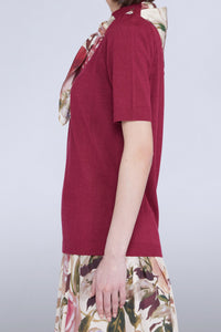 Polo en maille - Bordeaux Rose