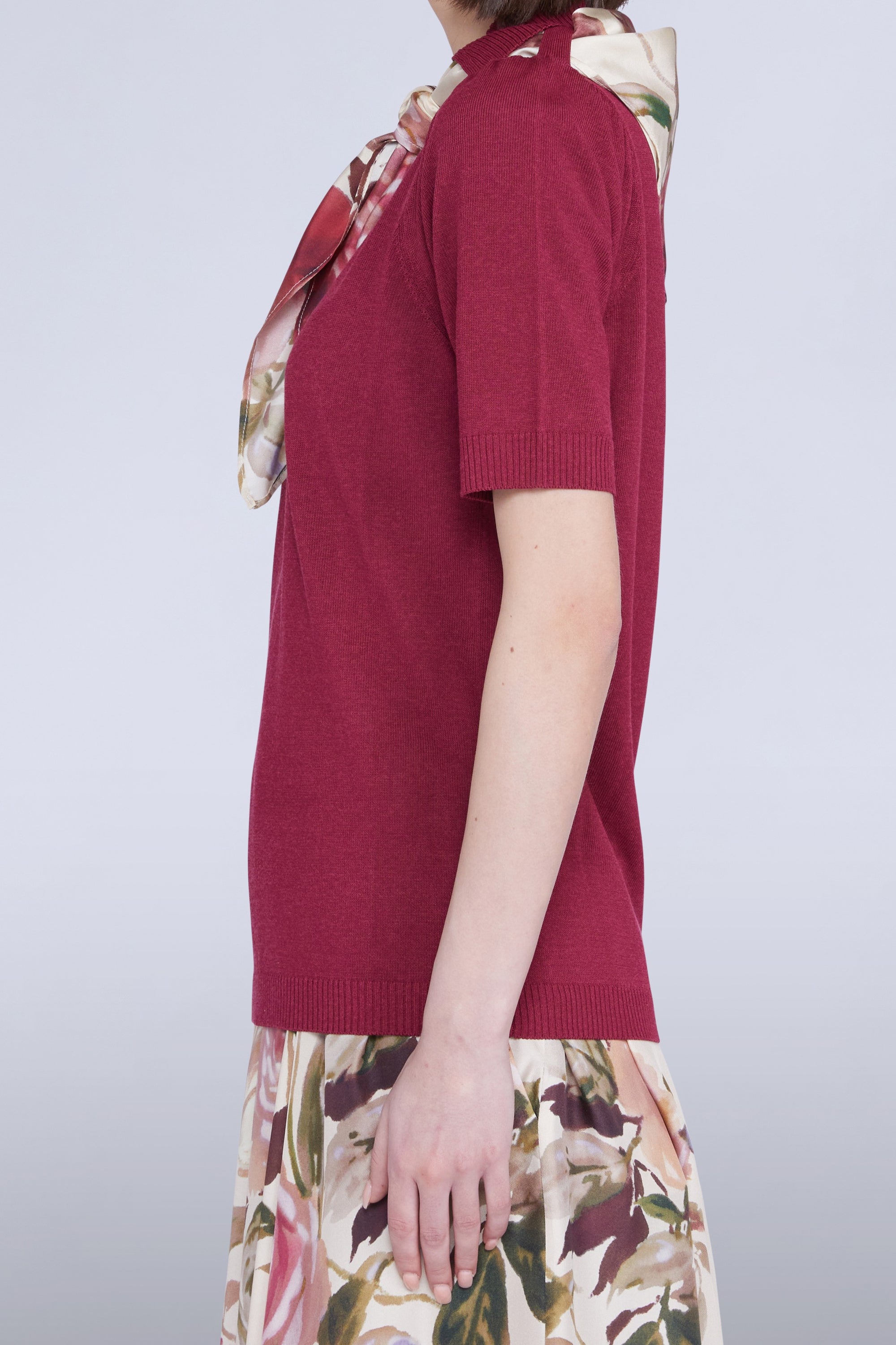 Polo en maille - Bordeaux Rose