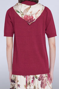Polo en maille - Bordeaux Rose