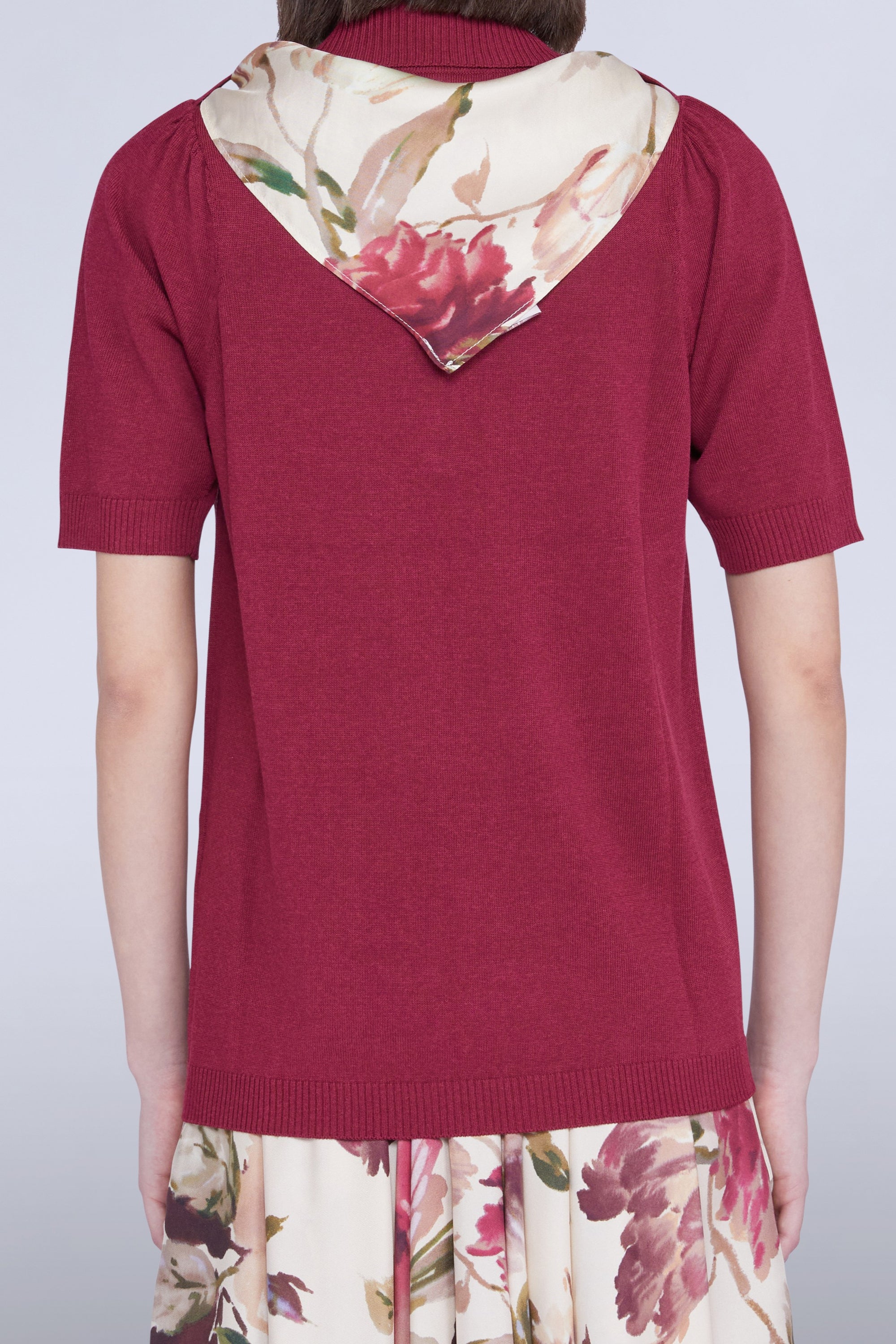 Polo en maille - Bordeaux Rose