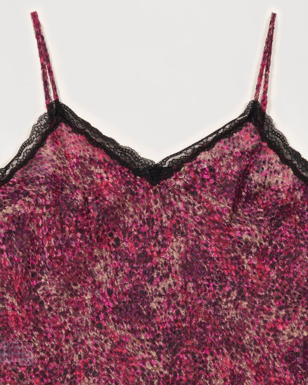 Haut avec dentelle - Fuschia