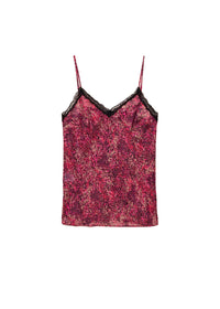 Haut avec dentelle - Fuschia