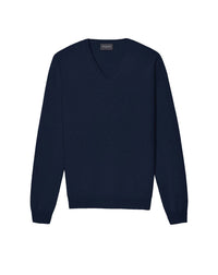 Cashmere V-neck jumper - Bleu Croisière