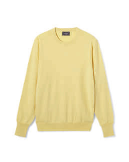 Pull Col Rond Classique - Jaune Buvard