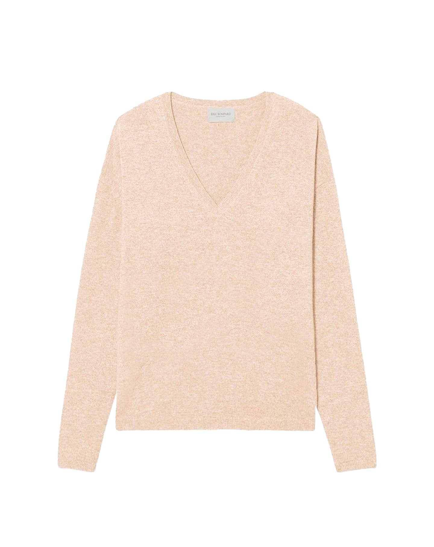 Oversized cashmere V-neck jumper - Sepia