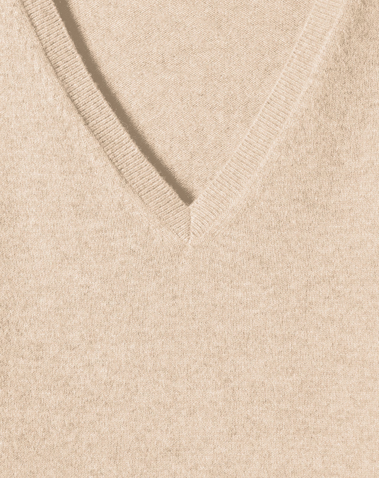 Oversized cashmere V-neck jumper - Sepia