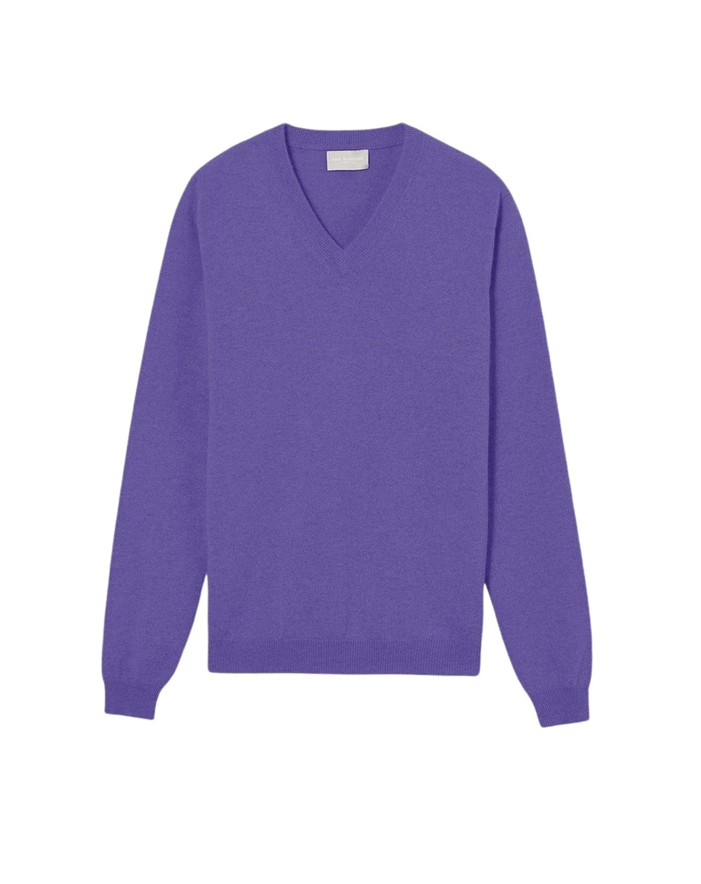 Fitted cashmere V-neck jumper - Crocus