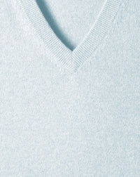 Pull à col V ajusté en cachemire - Nuage