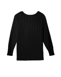 Cashmere V-neck crew neck jumper - Black