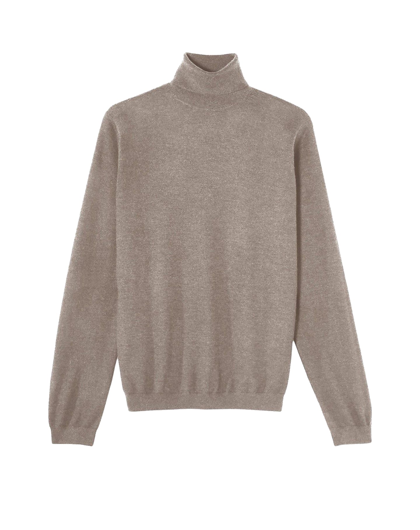 Pull col roulé classic ultrafin en cachemire - Désert