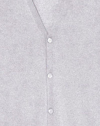 Ultra-fine cashmere V cardigan - Chalk grey