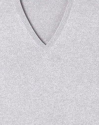 Cashmere V-neck jumper - Chalk grey