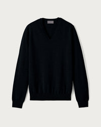 Pull V Ajusté - Noir