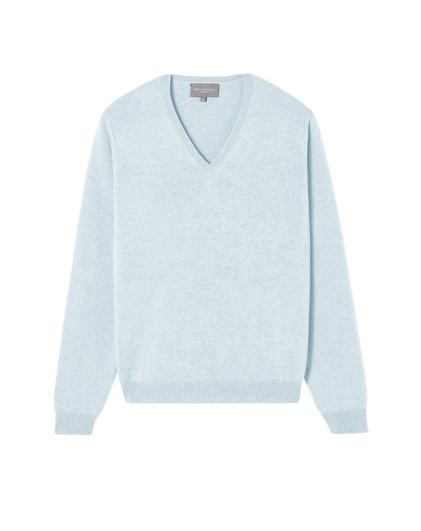 Pull à col V ajusté en cachemire - Nuage