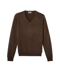 Cashmere V-neck jumper - Taupe