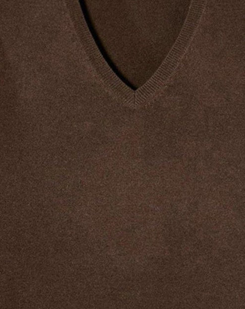 Cashmere V-neck jumper - Taupe