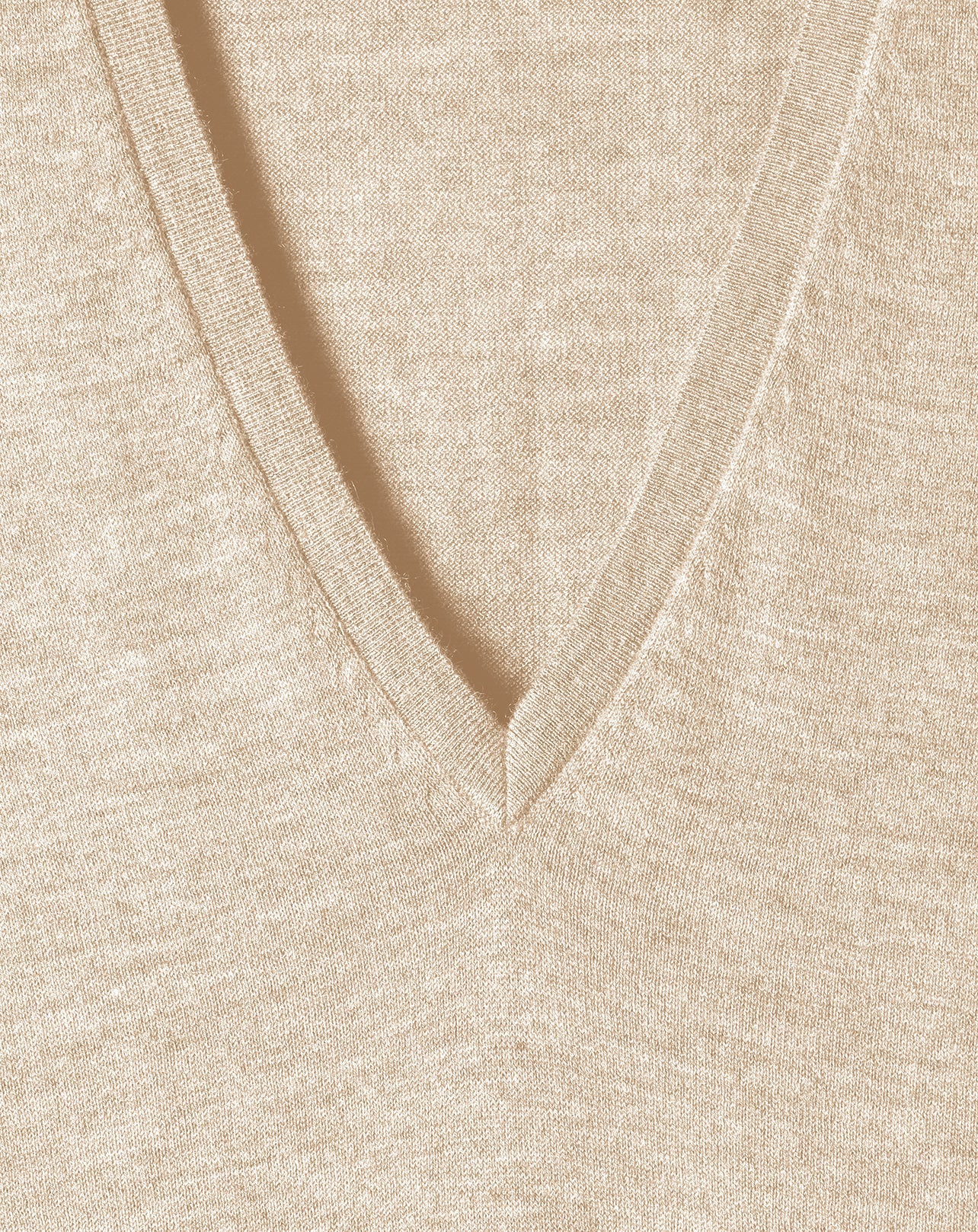 Ultra-fine cashmere oversized V-neck jumper - Sepia