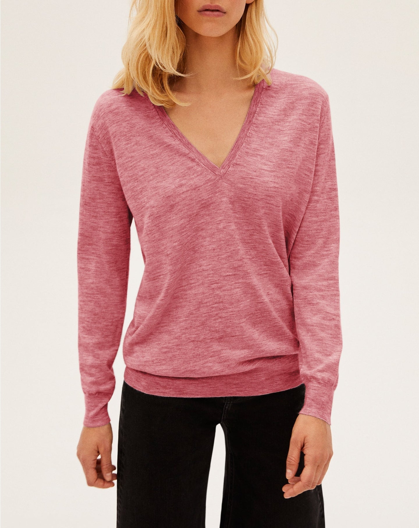 Ultra-fine long cashmere jumper - Soda