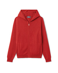 Pull À Capuche Zippé - Garnet