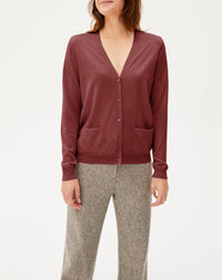 Ultra-fine cashmere cardigan - Béton