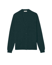 Ultra-fine cashmere cardigan - Petrole