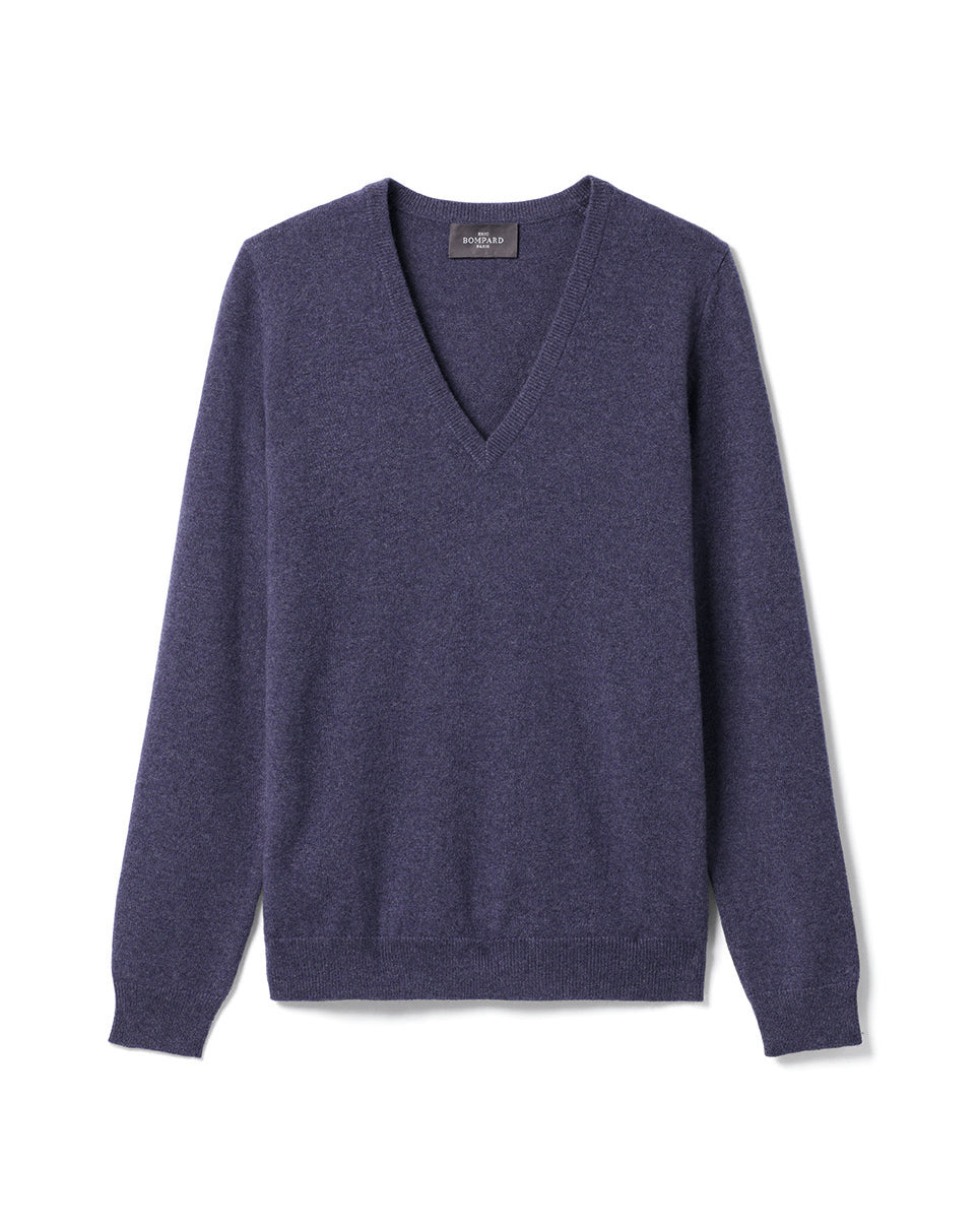 Pull Col V Classique - Iolite