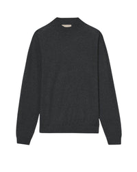 Ultra-fine cashmere stand-up collar jumper - Anthracite