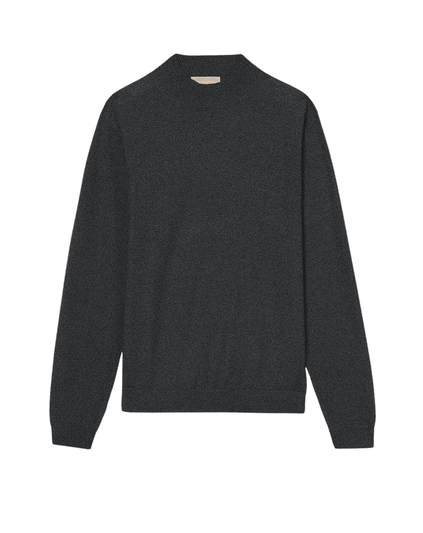 Ultra-fine cashmere stand-up collar jumper - Anthracite