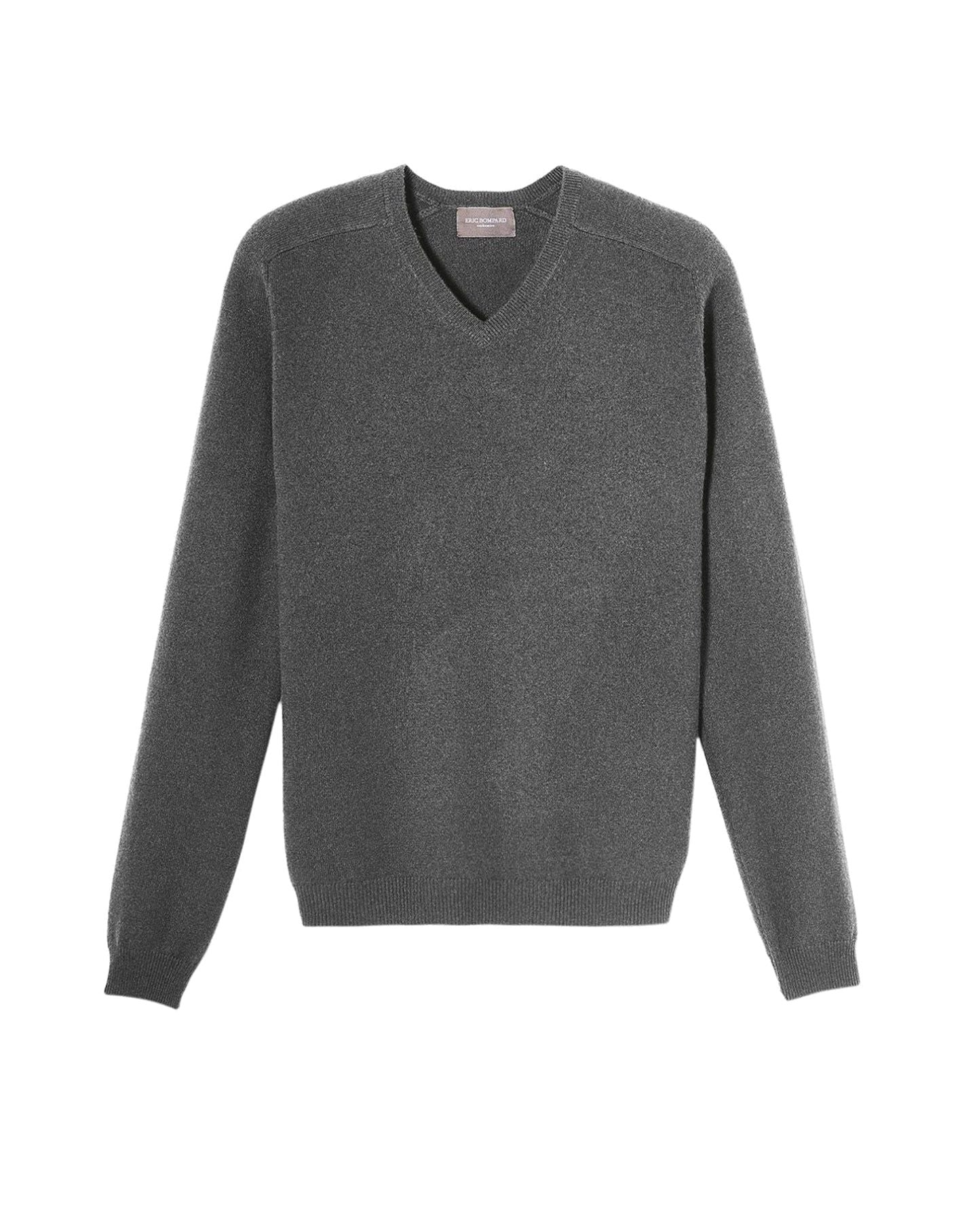 Cashmere hammer neck V-neck jumper - Loup