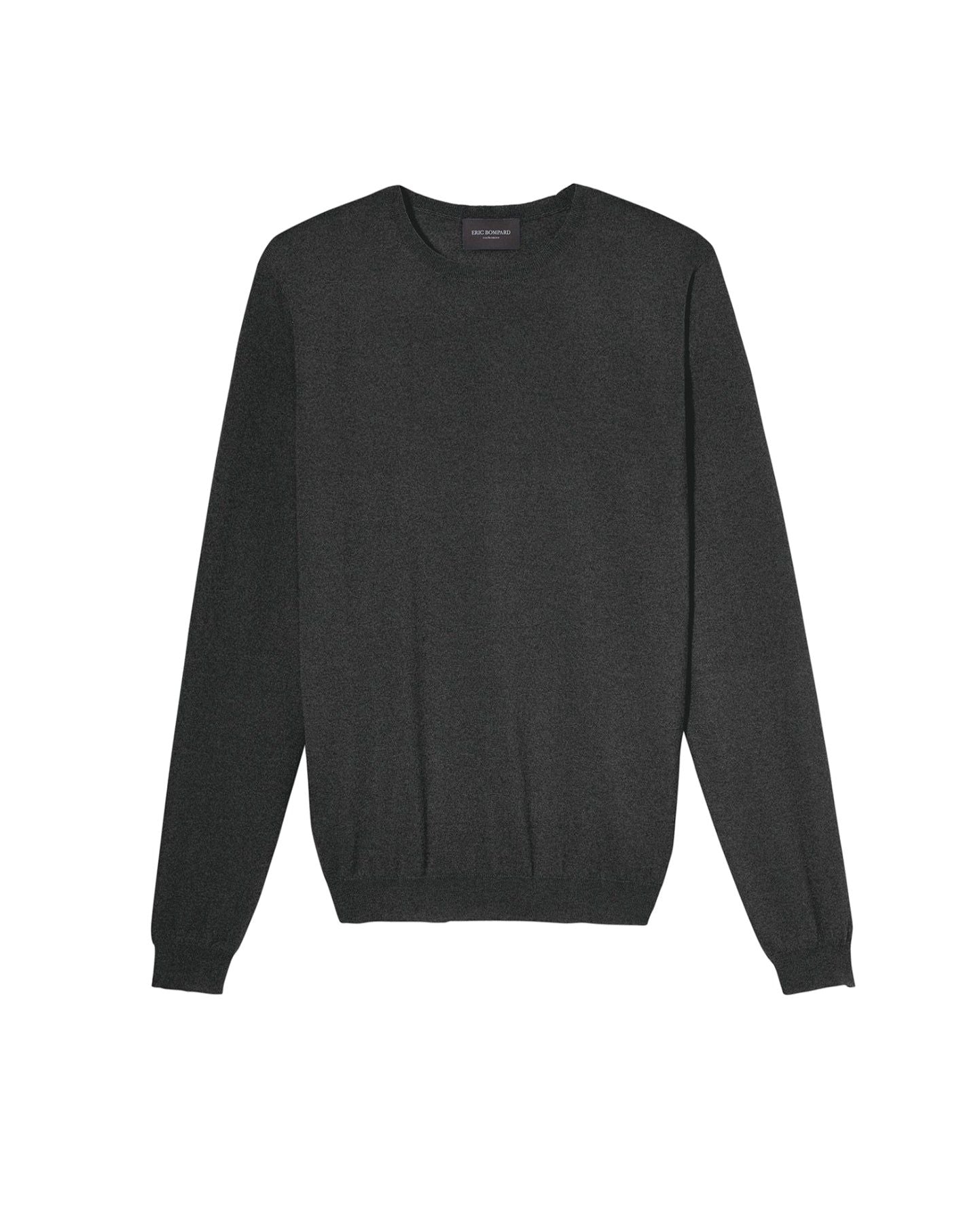 Ultra-fine cashmere crew neck jumper - Anthracite
