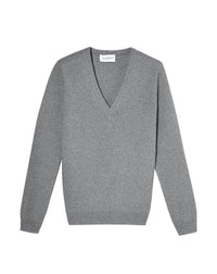 Soft cashmere V-neck jumper - Flannel