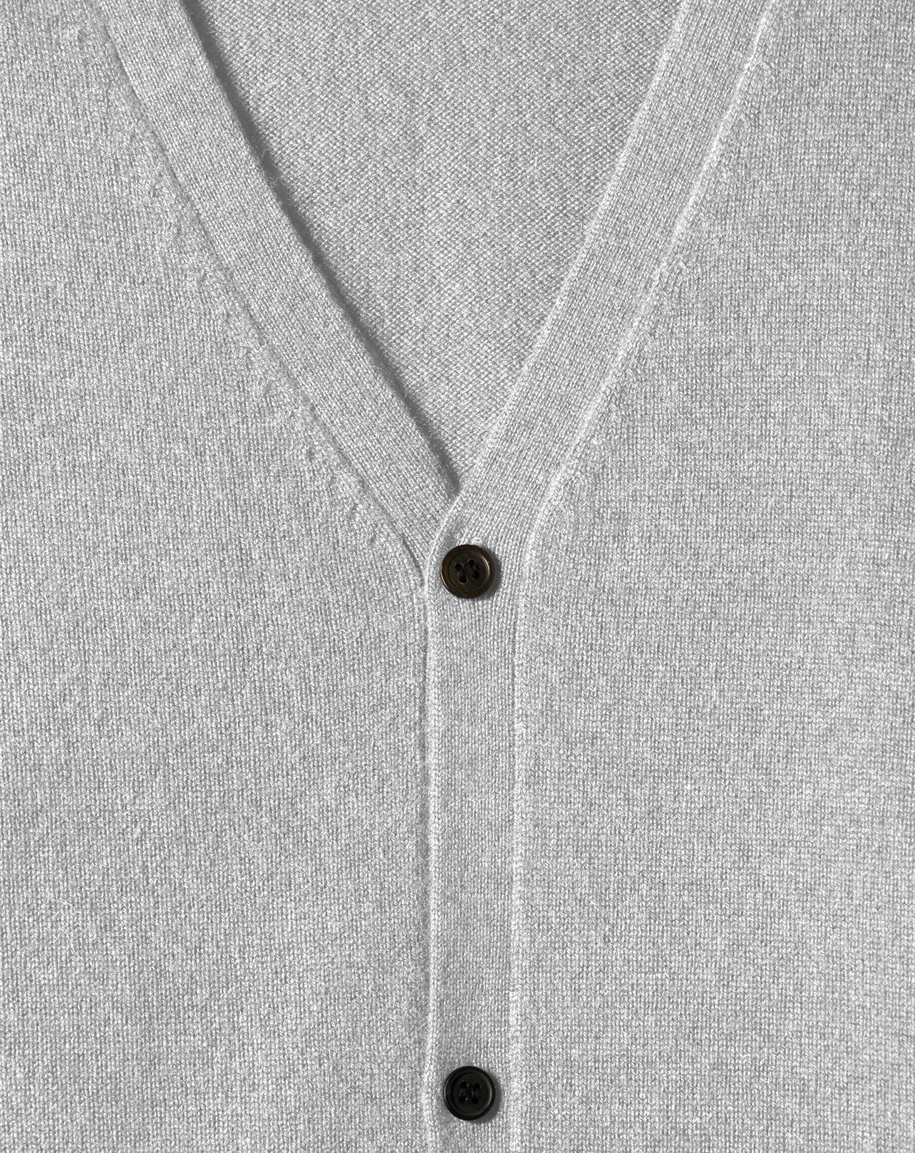 Fitted cashmere cardigan with hammered armholes - Givre