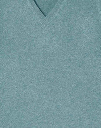 Cashmere hammer neck V-neck jumper - Plumage Blue