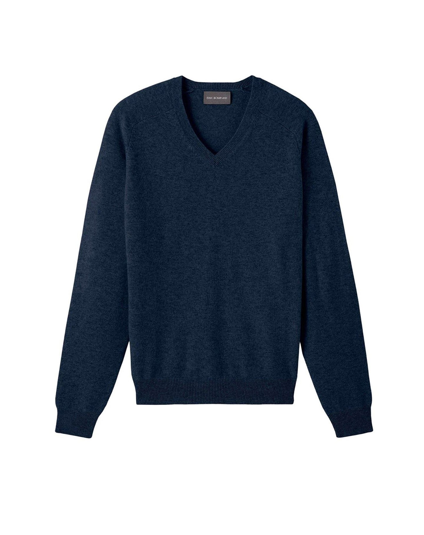 Pull V ajusté emmanchures marteau en cachemire - Graphite