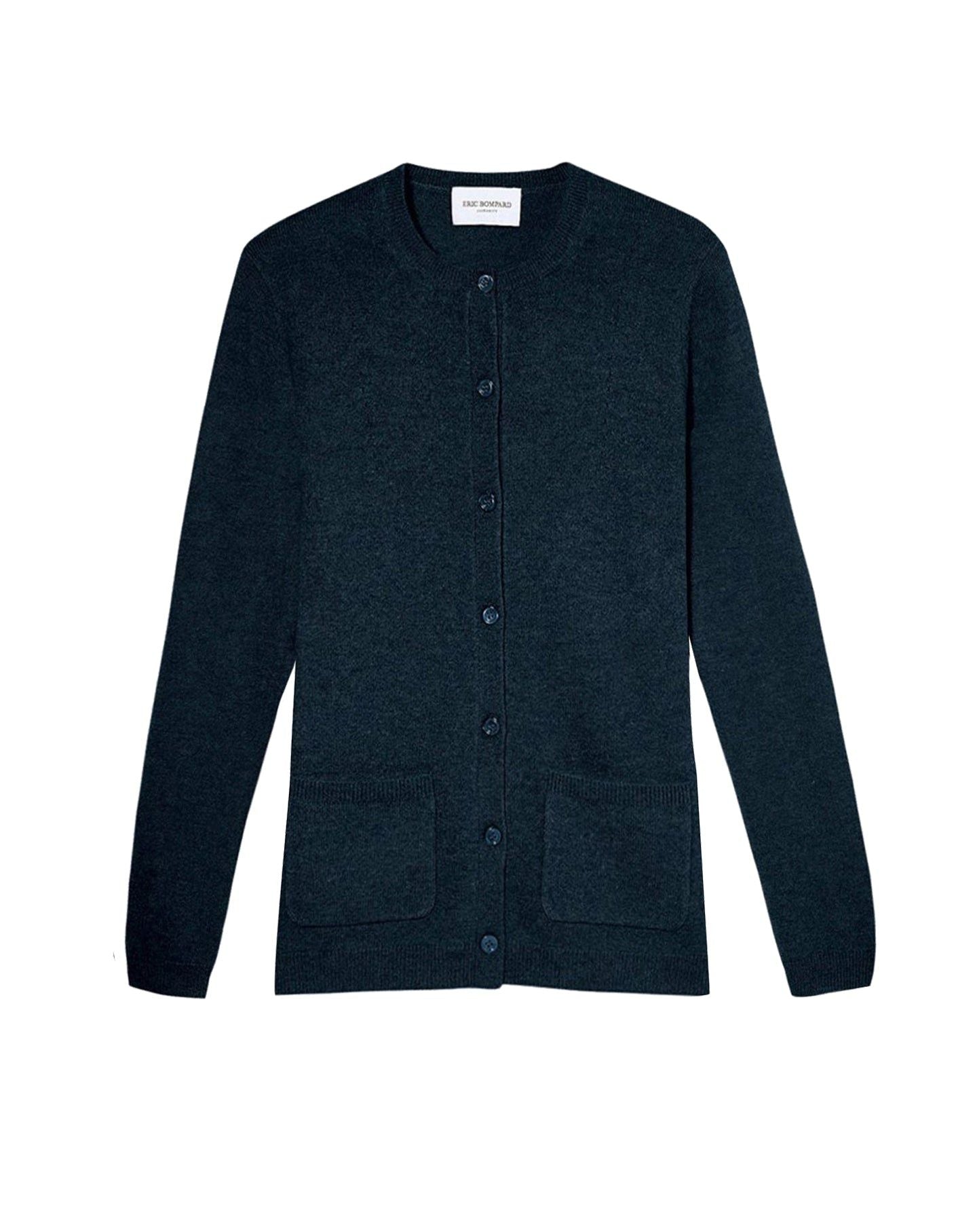 Cardigan cintré à poches en cachemire - Graphite