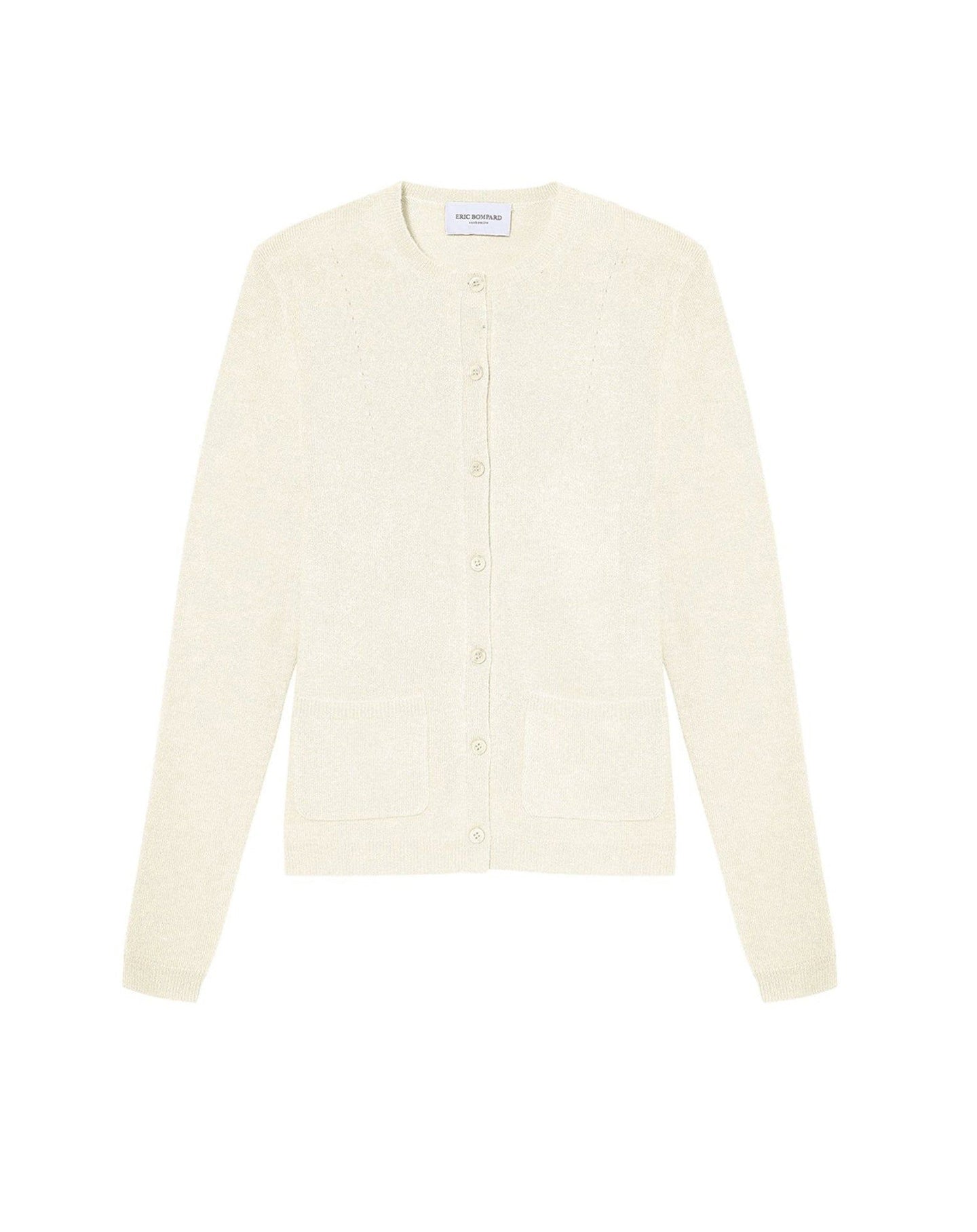 Cardigan cintré à poches en cachemire - Naturel