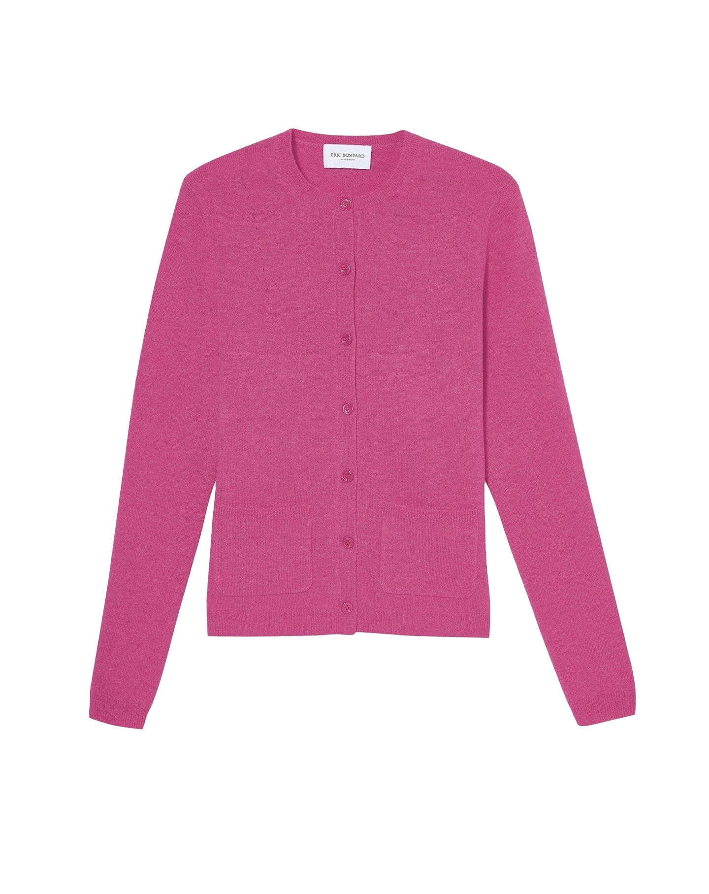 Slim-fit cardigan with cashmere and silk pockets - Rose Romance