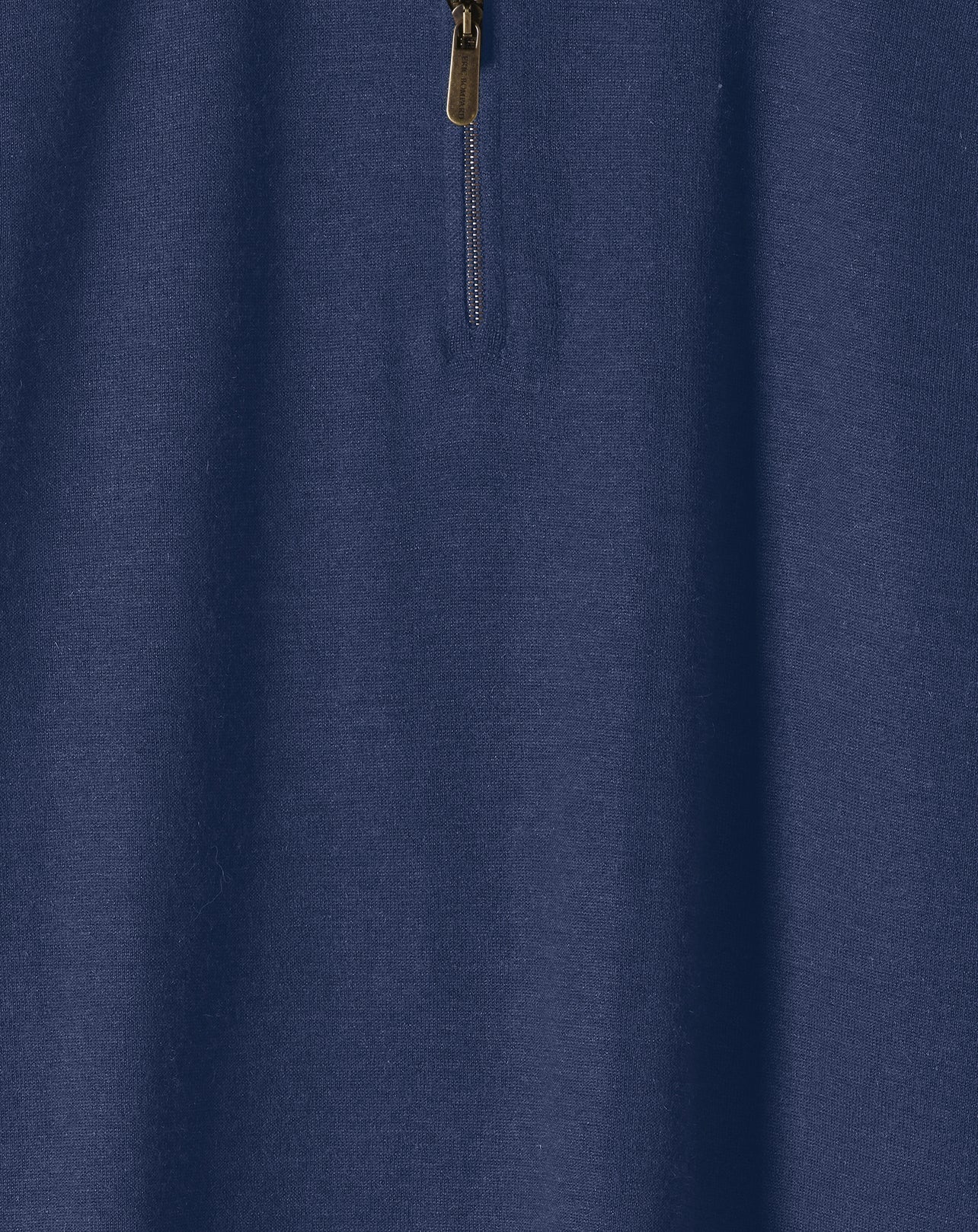 Pull à col montant ultrafin zippé en cachemire - Indigo