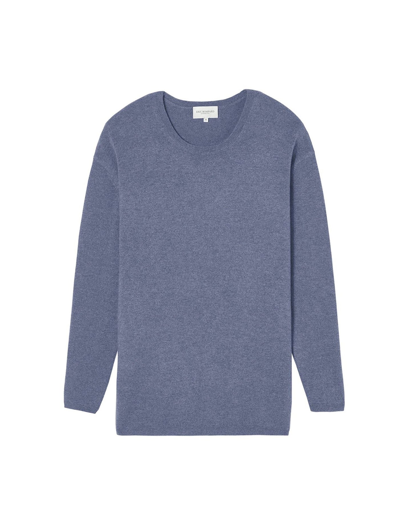 Oversized cashmere crew neck jumper - Denim